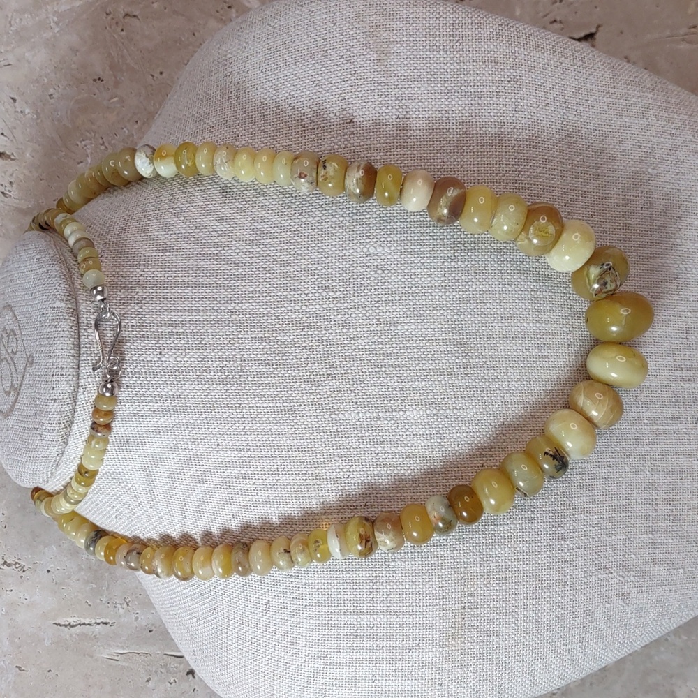 Jay King Yellow Opal Gemstone Necklace